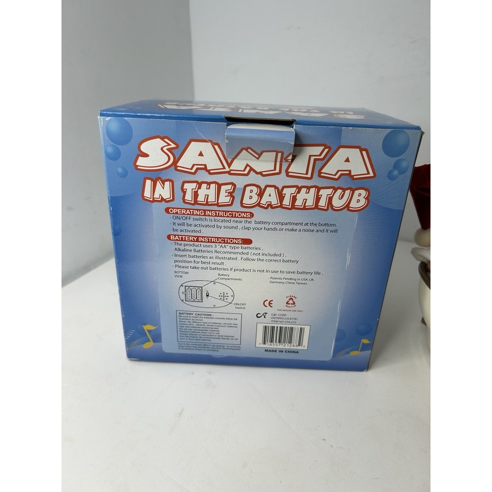 Singing Santa in the Bathtub Figure (with Box) - Picture 7 of 7